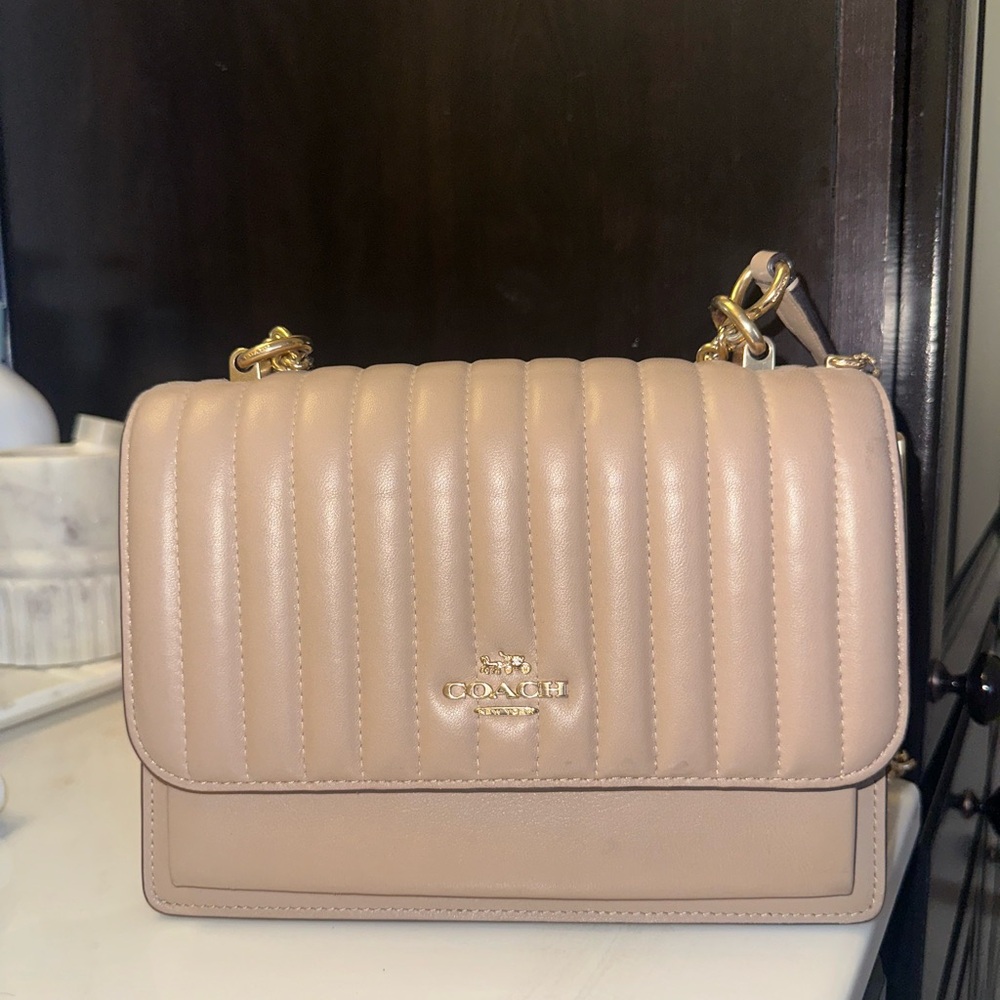 Coach Klare Leather Crossbody with Linear Quilting Stitches - Picture 2 of 5